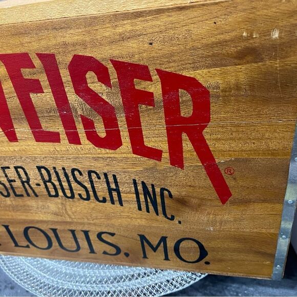 Vintage Budweiser Anheuser-Busch Wooden Beer Crate - Picture 2 of 12